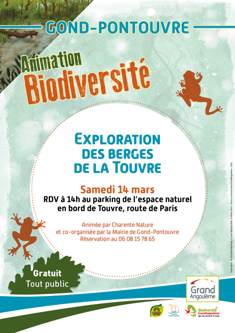 Exploration des berges de la Touvre le 14 mars